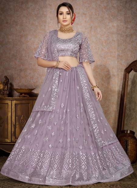 Lavender Colour Rama Razi New Latest Designer Party Wear Heavy Net Lehenga Choli Collection 11037